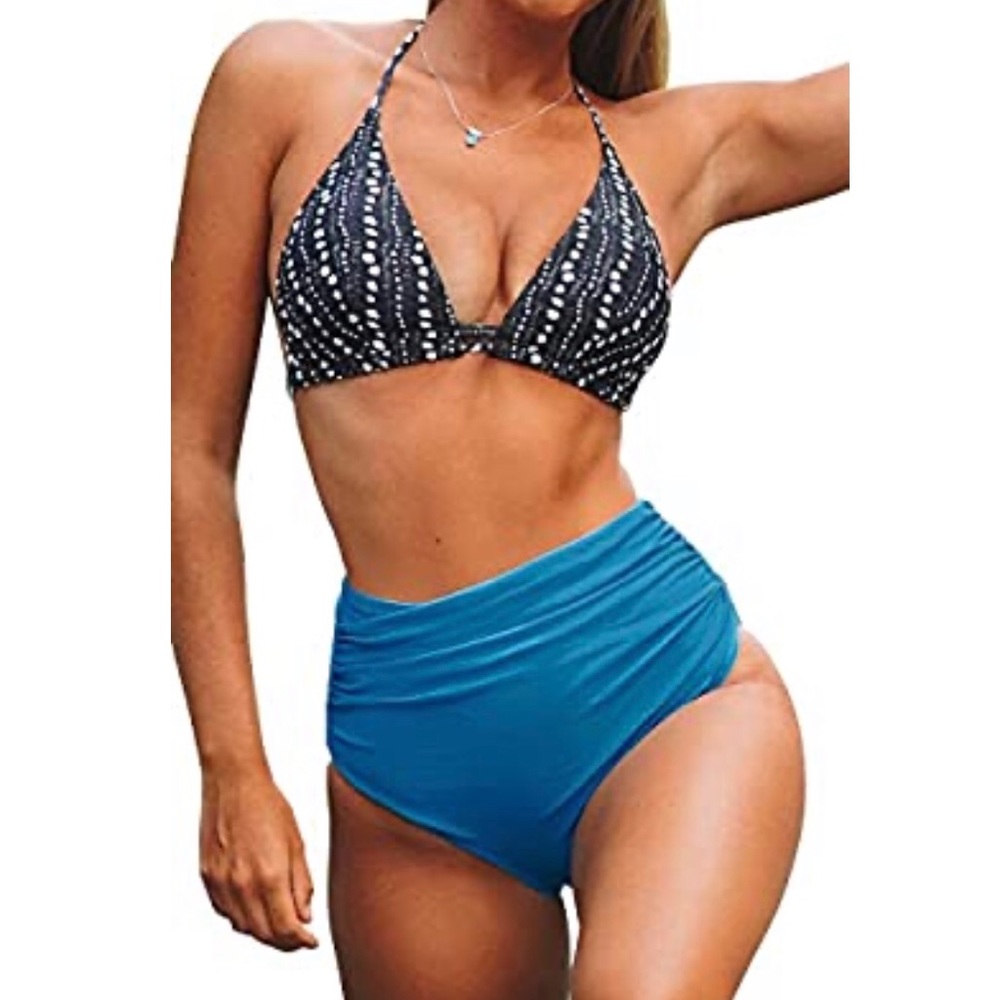CUPSHE Starry Night High Waisted Bikini NWOT